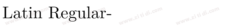 Latin Regular字体转换